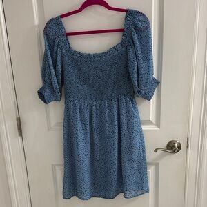Lucca Couture Blue Textured Mini Dress